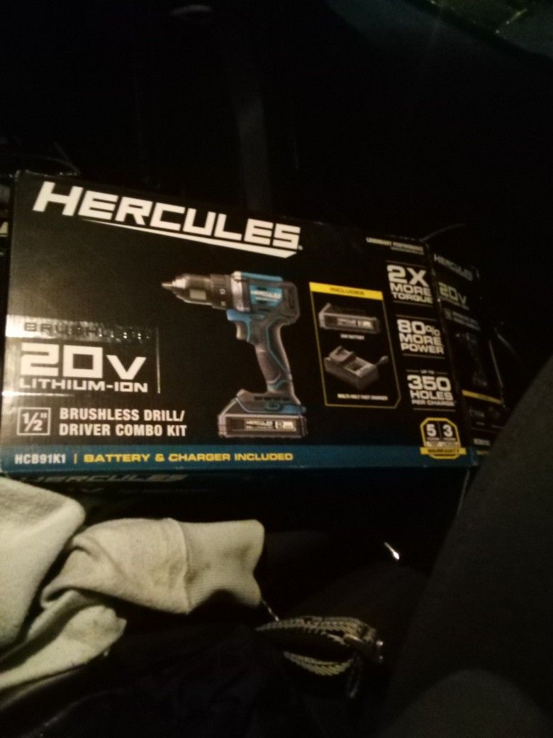 20 Volt Hercules Drill With Battery And Charger