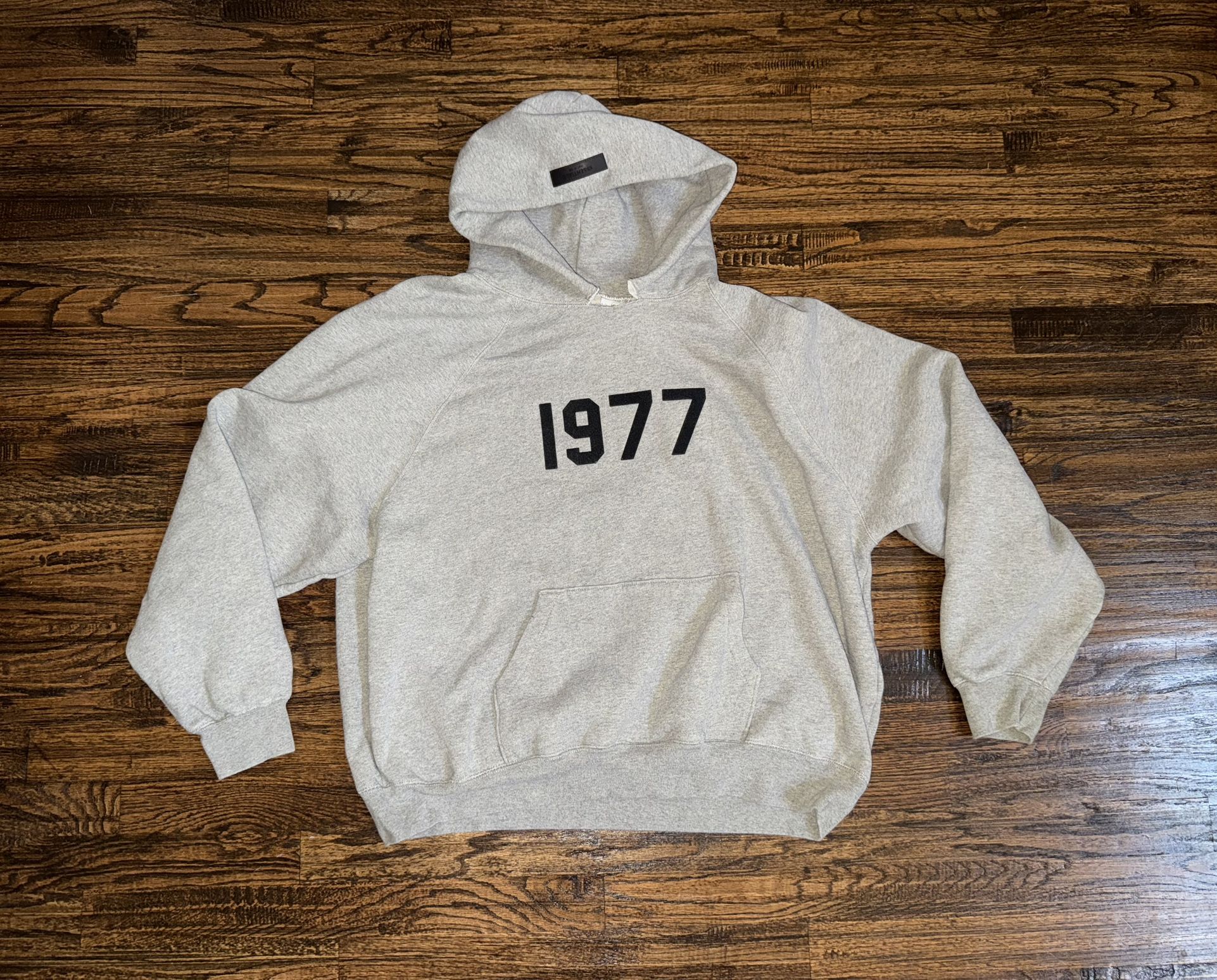 Fear Of God Essentials 1977 Heather Grey Hoodie Size Large