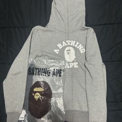 Bape Full Zip Grey 