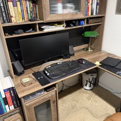 L Shape Desk With Hutch