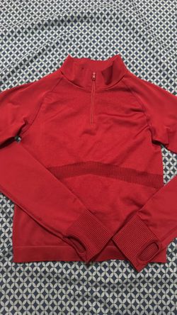 PINK ACTIVE Burgundy Quarter Zip Pullover