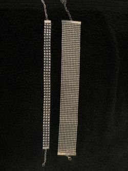 Plastic rhinestone chokers