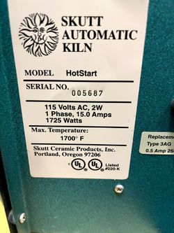 Skutt Hot Start glass fusing kiln.