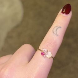 Pink Jeweled Ring Size 8