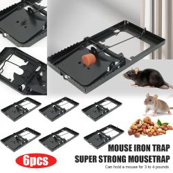 6X Large Rat Catching Metal Traps Heavy Duty Snap Mouse Trap Bait Pest Catcher