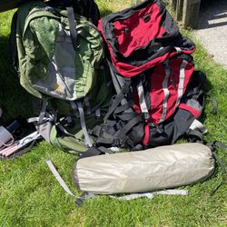 Travel Backpacks + Tent