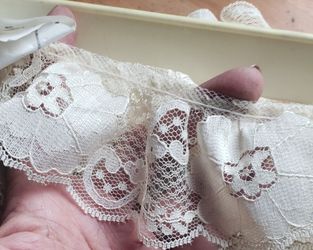 Beige Ruffled Lace