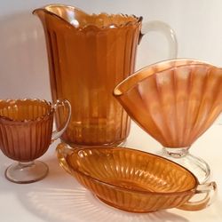 Vintage  Marigold  Carnival Glass.