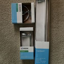 Moen 3-Piece Sage Spot Resist Chrome Decorative Bathroom Hardware Set