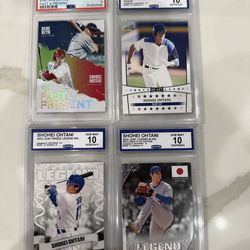 Shohei Ohtani Graded Card Lot (4) 2 RC 2018 and 2 2023 See Pics MVP Dodgers MLB