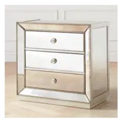 ZGALLERIE OMNI MIRRORED 3 DRAWER CHEST SET