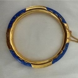 Faux Lazuli Blue Vintage Asian bangle