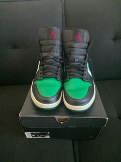 Air Jordan 1 Mid Black Green Size 16