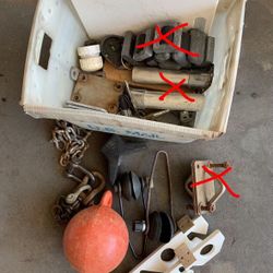 Various Boating Fishing Trailer Parts, Oar Locks, Cleats, Motor Flush