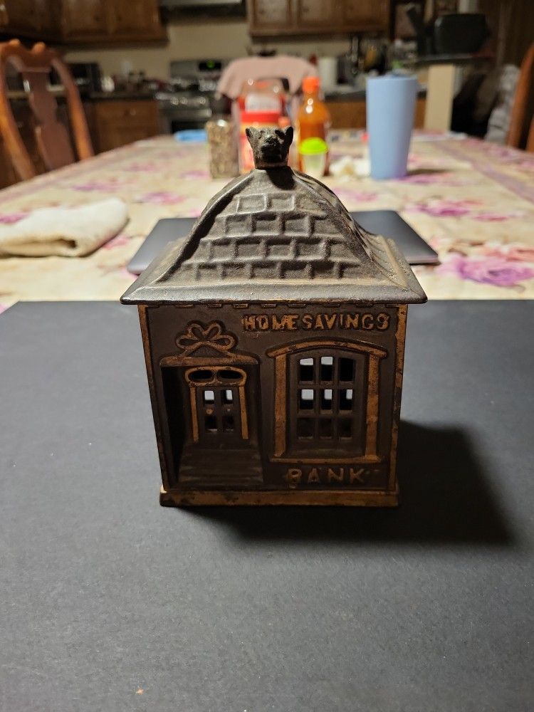 Antique Home Savings Coin Bank 1891