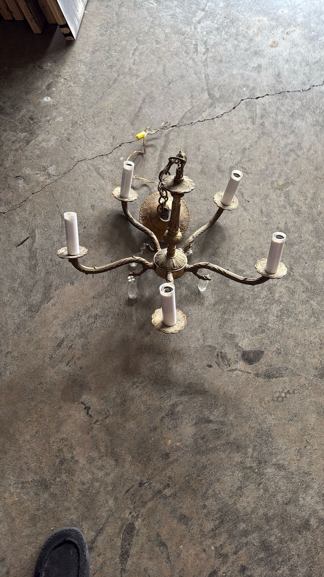 5 Arm Baby Brass Chandelier