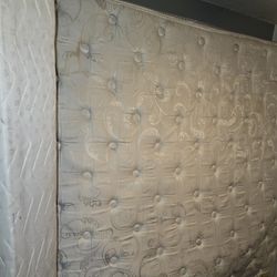King Size Double Pillow Top. Comes With Mattress, twin Sized Boxsprings And Bed Frame. Complete King Size Bed (Not New At All, 70% Life Left) PICK-UP 