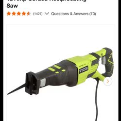 RYOBI 12 Amp Corded Reciprocating Saw