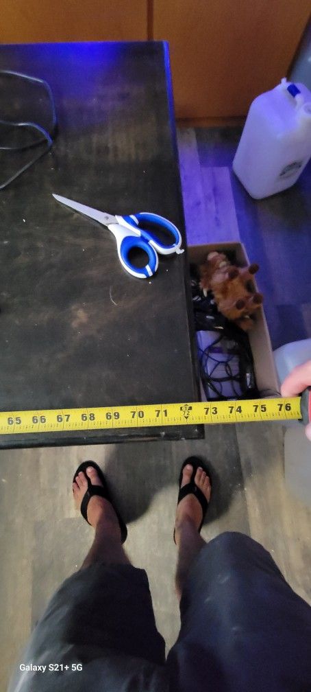 large homemade L desk