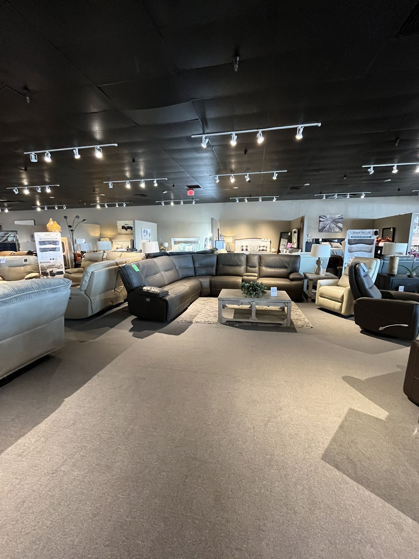 Grey 6pc Power Reclining Sectional