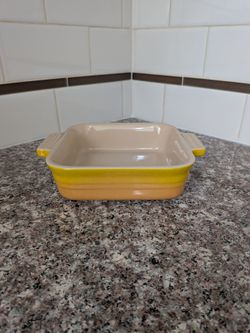 LeCreuset Soleil Yellow Mini Casserole / Gratin Dish with Handles