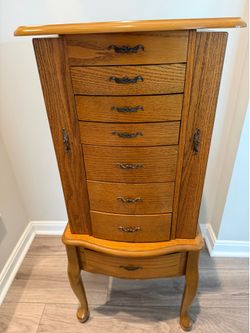Oak Wood jewelry armoire
