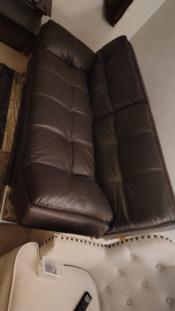 Leather Futon Couch