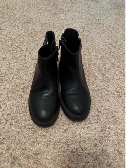 Wonder Nation Black Silver Glitter Star Ankle Boots