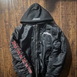 Vetements TFD bomber jacket removable hoodie