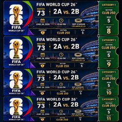 World cup tickets (match 73 2a vs. 2b)