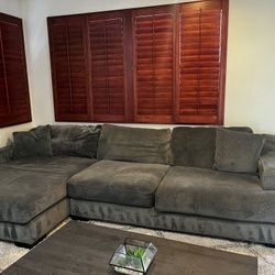 Dark Grey Couch W/Chase