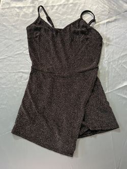 Sparkly Black Skort Romper