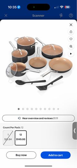 Ninja Extended Life Essential Ceramic 12-Piece Cookware Set