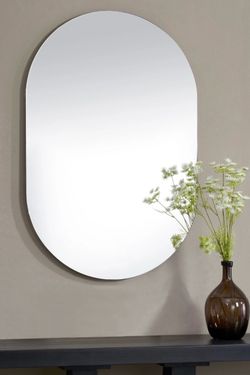 Frameless Oval Wall Mirror