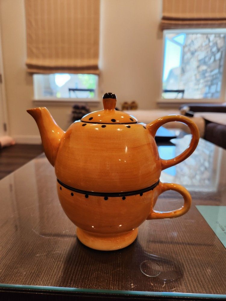 Vintage Designpac Handpainted Tea Kettle