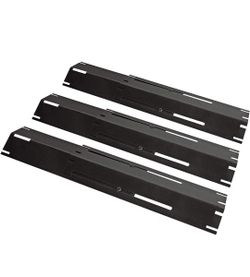 Unicook Heavy Duty Adjustable Porcelain Steel Grill Heat Plate Shield Replacement, Heat Tent, Flavorizer Bar, Burner Cover, Flame Tamer for Gas Grill,