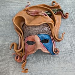 Handmade Leather Mask (From Copala, México)
