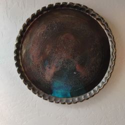 Large Solid Brass Plate Or Wall Hanging 22 In Round