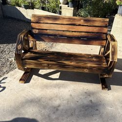 Rusted Wood Benches 