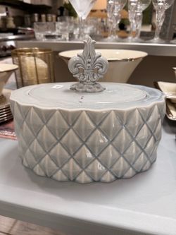 Light Blue Ceramic Oval Serving Platter