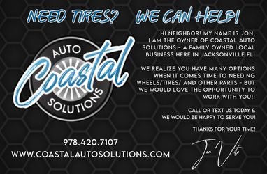 NEW AND USED FACTORY OEM TAKE OFF WHEELS & TIRES - COASTAL AUTO SOLUTIONS