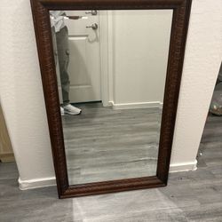 Large Wood-Framed-Mirror