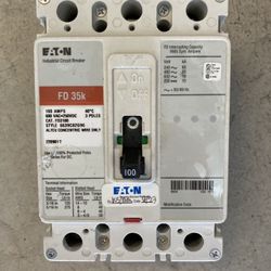 EATON FD35k 100A 3 Pole 480v 208v Circuit Breaker