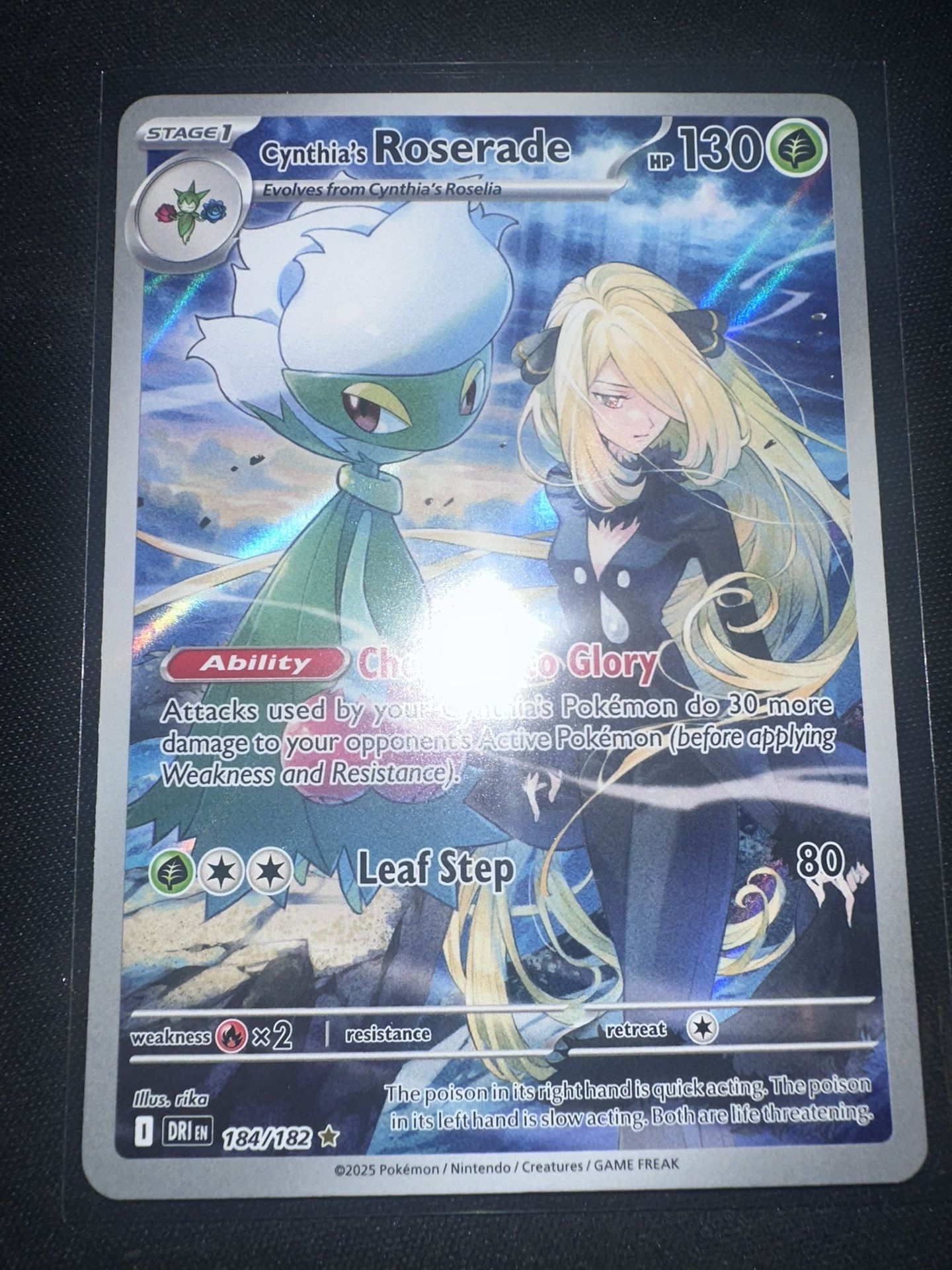 Pokemon Card Cynthia’s Roserade Full Art