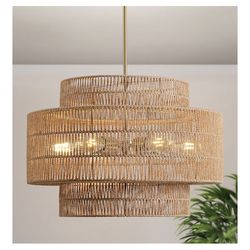 Large Boho Rattan chandelier - Intermaka brand