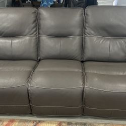 Power Recliner , Faux Leather Sofa / Couch 