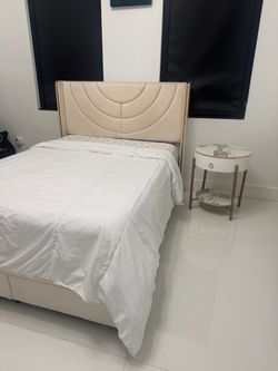 Full Storage bed + nightstand + mattress