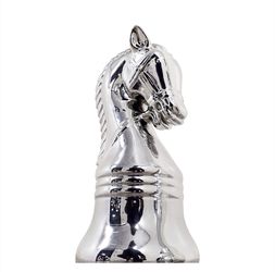 Chrome horse chess piece