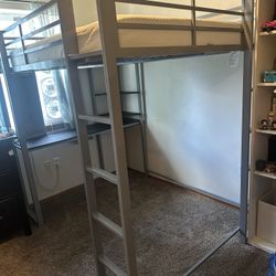 Full Sized Loft Bed with Desk