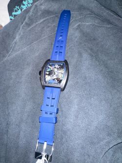 Black and blue watch